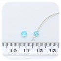 50 PZ - PERLE BICONO AZZURRO - PERLINE VETRO SFACCETTATE 4 MM