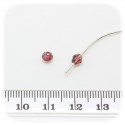 50 PZ - PERLE BICONO VIOLA - PERLINE VETRO SFACCETTATE 4 MM