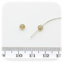 50 PZ - PERLE BICONO CIPRIA - PERLINE VETRO SFACCETTATE 4 MM