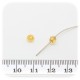 50 PZ - PERLE BICONO GIALLO - PERLINE VETRO SFACCETTATE 4 MM