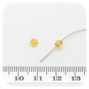 50 PZ - PERLE BICONO GIALLO - PERLINE VETRO SFACCETTATE 4 MM