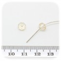 50 PZ - RONDELLE SFACCETTATE AVORIO - PERLINE VETRO 6X4 MM