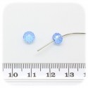 50 PZ - RONDELLE SFACCETTATE CELESTE - PERLINE VETRO 6X4 MM