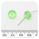 30 PZ - PERLE 10x7 VERDE - PERLINE VETRO RONDELLA SFACCETTATA CRISTALLO CINESE