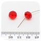 30 PZ - PERLE 10x7 ROSSO - PERLINE VETRO RONDELLA SFACCETTATA CRISTALLO CINESE