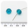30 PZ - PERLE 10x7 TEAL - PERLINE VETRO RONDELLA SFACCETTATA CRISTALLO CINESE