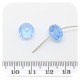 30 PZ - PERLE 10x7 CELESTE - PERLINE VETRO RONDELLA SFACCETTATA CRISTALLO CINESE