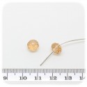 30 PZ - RONDELLE SFACCETTATE SENAPE - PERLINE VETRO 8X6 MM