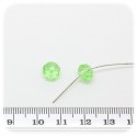 30 PZ - RONDELLE SFACCETTATE VERDE - PERLINE VETRO 8X6 MM
