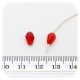 25 PZ - PERLINE VETRO GOCCIA SFACCETTATA BRIOLETTE 9 MM - ROSSO