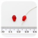 25 PZ - PERLINE VETRO GOCCIA SFACCETTATA BRIOLETTE 9 MM - ROSSO
