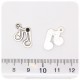 1 PZ - CIONDOLO ARGENTO TIBETANO NOTE 13 MM - METALLO