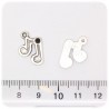 1 PZ - CIONDOLO ARGENTO TIBETANO NOTE 13 MM - METALLO