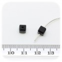 30 PZ - PERLINE VETRO CUBO SFACCETTATO 6 MM - NERO
