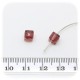 30 PZ - PERLINE VETRO CUBO SFACCETTATO 6 MM - ROSA ANTICO