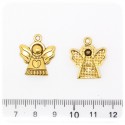 1 PZ - CIONDOLO ARGENTO TIBETANO ANGIOLETTO 18 MM - ORO