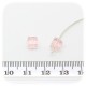 30 PZ - PERLE CUBO ROSA - PERLINE VETRO SFACCETTATE 6 MM