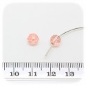 50 PZ - PERLINE VETRO TONDA SFACCETTATA 6 MM - ROSA
