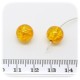 30 PZ - PERLINE VETRO TONDE CRACKLE 10 MM - ARANCIONE