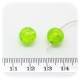 30 PZ - PERLE CRACKLE VERDE - PERLINE VETRO FRANTUMATO TONDE 10 MM