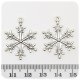 1 PZ - CIONDOLO METALLO FIOCCO DI NEVE - PENDENTE METALLO CHARM ARGENTO TIBETANO