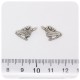 1 PZ - CIONDOLO ARGENTO TIBETANO PATTINO 10 MM - METALLO