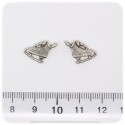 1 PZ - CIONDOLO ARGENTO TIBETANO PATTINO 10 MM - METALLO