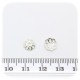 100PZ - COPPETTA COPRIPERLA TRAFORATA 10 MM - ARGENTO