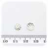 100PZ - COPPETTA COPRIPERLA TRAFORATA 10 MM - ARGENTO