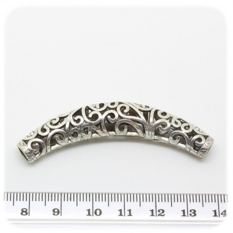 1 PZ - DISTANZIATORE FORO LARGO METALLO - TUBO METALLO DECORATO