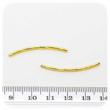 20 PZ - DISTANZIATORE BIGIOTTERIA - DISTANZIALE CILINDRO 35 MM - ORO