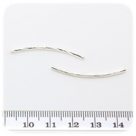 20 PZ - DISTANZIATORE BIGIOTTERIA - DISTANZIALE CILINDRO 35 MM - ARGENTO