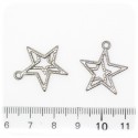 1 PZ - CIONDOLO ARGENTO TIBETANO STELLA 20 MM - METALLO