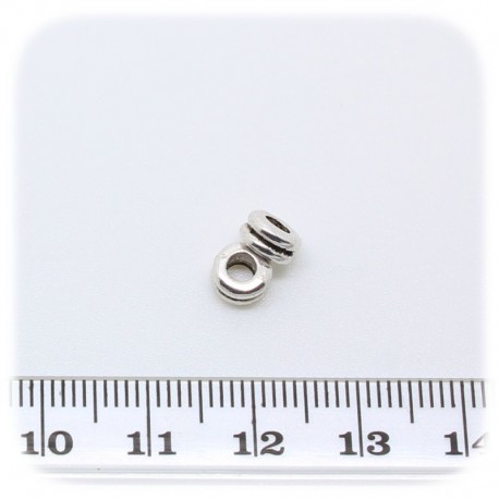 30 PZ - CILINDRO METALLO DISTANZIATORE - PERLINE SEPARATORI METALLO DISTANZIALE 5 MM