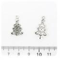 1 PZ - CIONDOLO ARGENTO TIBETANO ALBERO DI NATALE 23 MM - METALLO